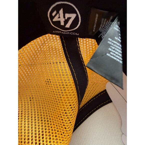 Los Angeles Dodgers Hat Cap Snap Back Mens One Size Yellow MLB Baseball Trucker - Picture 7 of 8